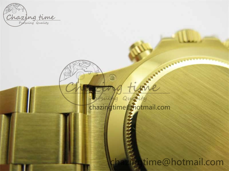 Daytona YG KKF 1:1 Best Edition 904L Steel YG Black Dial on YG Bracelet A DailyWear 2452