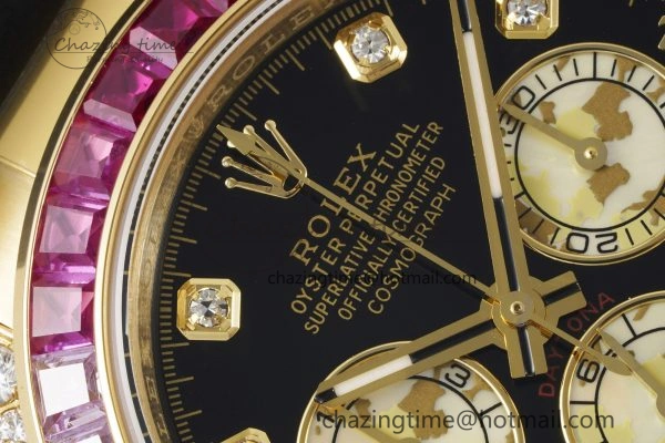 Daytona YG Rainbow Diamonds Bezel JVSF 1:1 Best Edition 904L Steel White Panda Dial on Oysterflex Strap A WaterResistant 2241