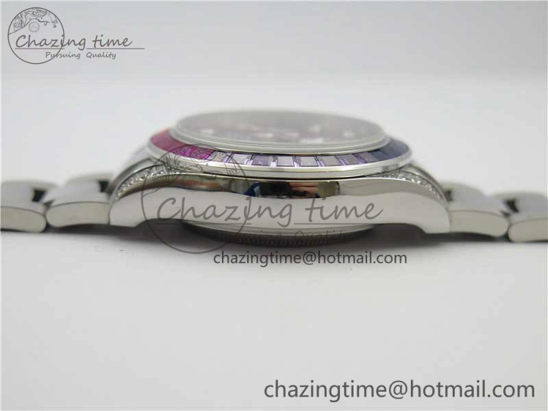Daytona116599RBOW SS  Rainbow Crystal BLF Best Edition Black Dial on SS Bracelet A Unique 3174