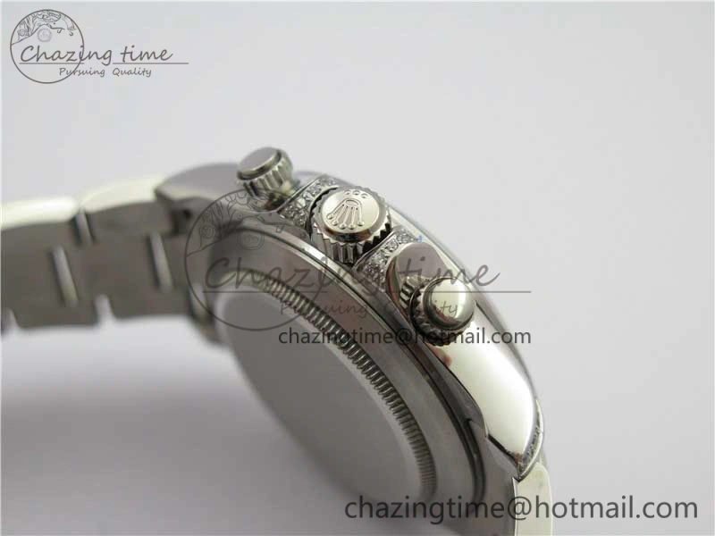 Daytona116599RBOW SS  Rainbow Crystal BLF Best Edition Black Dial on SS Bracelet A Unique 3174