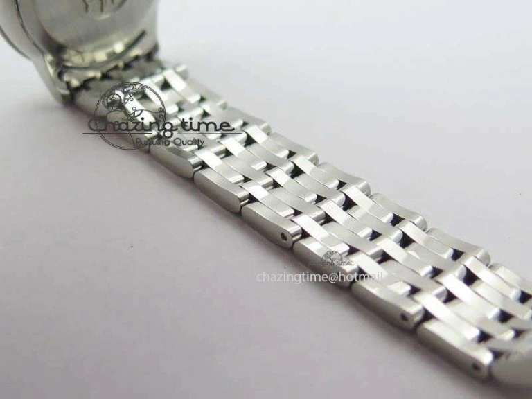 Trendsetting De Ville 27mm Ladies MK 1:1 Best Edition Blue Dial Diamond Markers On SS Bracelet Ronda Quartz 8189