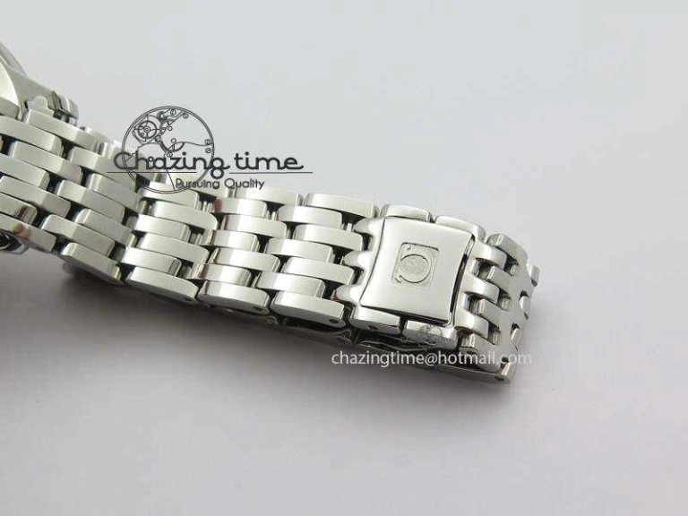 Trendsetting De Ville 27mm Ladies MK 1:1 Best Edition Blue Dial Diamond Markers On SS Bracelet Ronda Quartz 8189