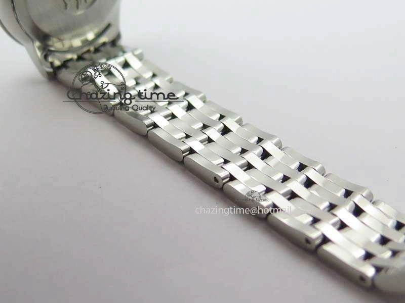 De Ville 27mm Ladies MK 1:1 Best Edition White MOP Diamond Markers On SS Bracelet Ronda Quartz Packable 8190