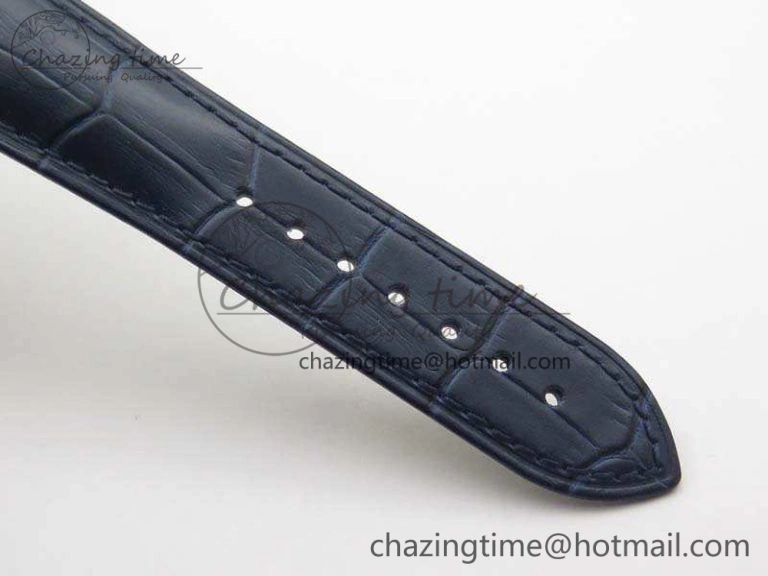 UrbanStyle De Ville Chronograph RG OMF 1:1 Best Edition Blue Dial On Blue Leather Strap A 8107