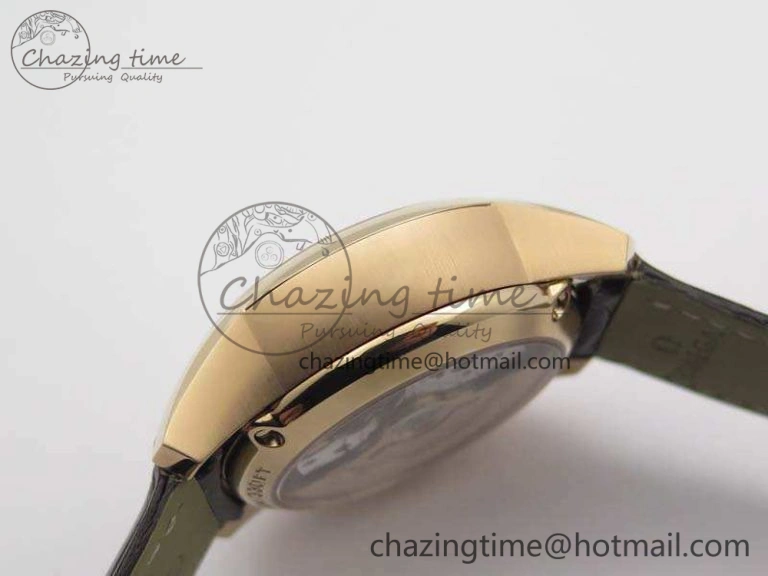De Ville Chronograph RG OMF 1:1 Best Edition White Dial On Brown Leather Strap A FastDry 8108