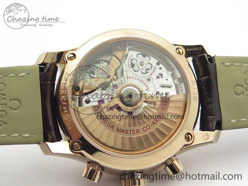 De Ville Chronograph RG OMF 1:1 Best Edition White Dial On Brown Leather Strap A FastDry 8108