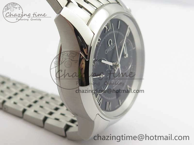 De Ville Chronograph SS OMF 1:1 Best Edition Black Dial On SS Bracelet A Versatile 8150