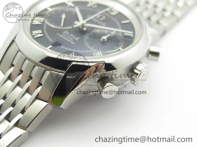 De Ville Chronograph SS OMF 1:1 Best Edition Black Dial On SS Bracelet A Versatile 8150