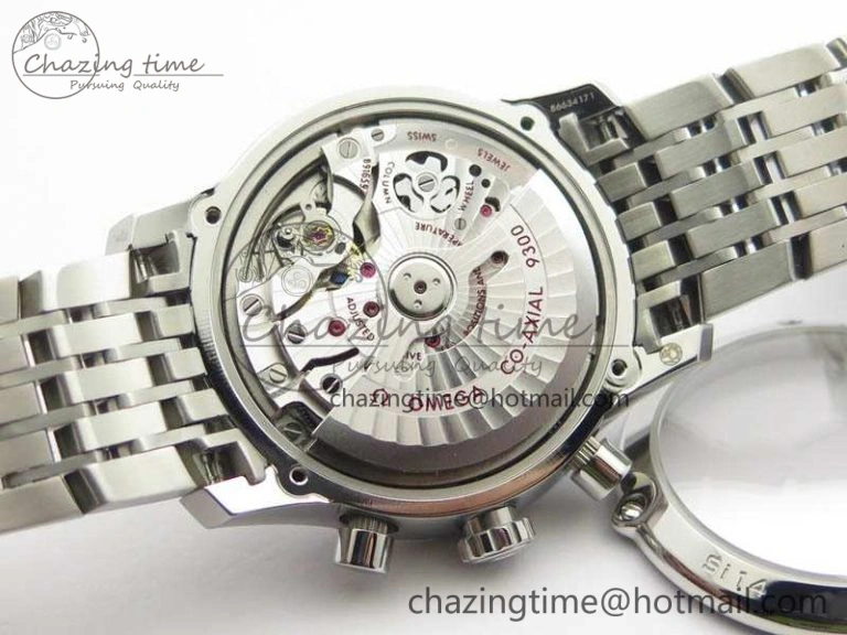 Minimalist De Ville Chronograph SS OMF 1:1 Best Edition Blue Dial On SS Bracelet A 8148