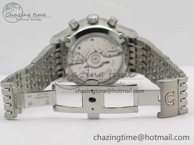 Minimalist De Ville Chronograph SS OMF 1:1 Best Edition Blue Dial On SS Bracelet A 8148