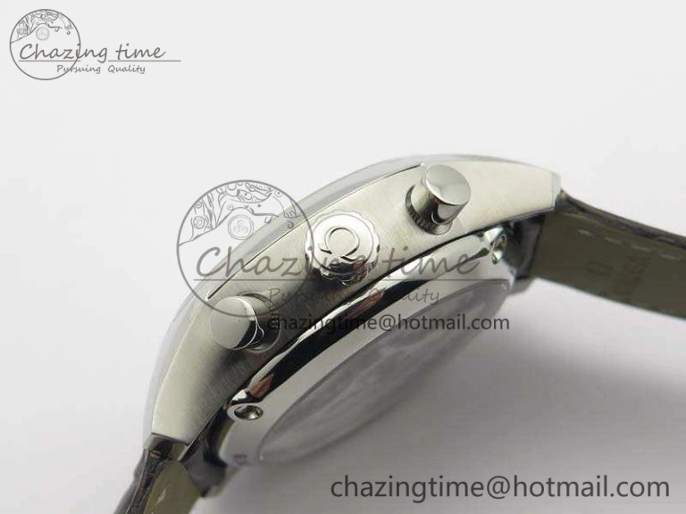 De Ville Chronograph SS OMF 1:1 Best Edition White Dial On Brown Leather strap A Comfortable 8111