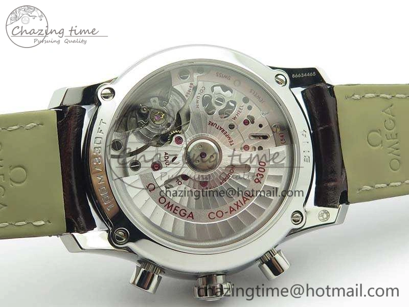 De Ville Chronograph SS OMF 1:1 Best Edition White Dial On Brown Leather strap A Comfortable 8111