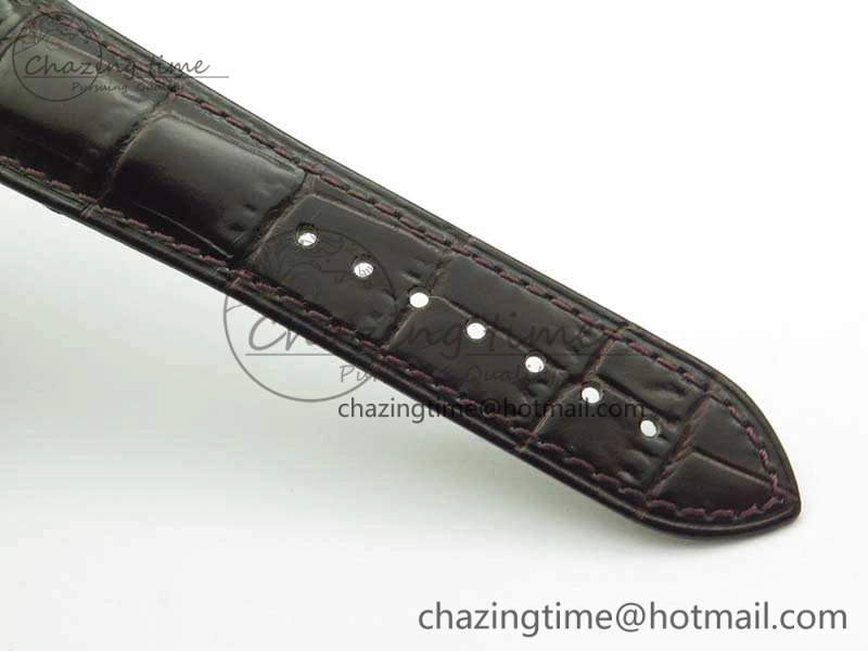 De Ville Chronograph SS OMF 1:1 Best Edition White Dial On Brown Leather strap A Comfortable 8111