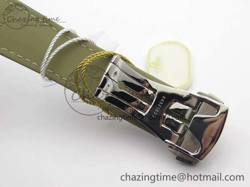 De Ville Chronograph SS OMF 1:1 Best Edition White Dial On Brown Leather strap A Comfortable 8111