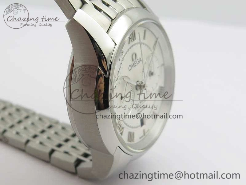 De Ville Chronograph SS OMF 1:1 Best Edition White Dial On SS Bracelet A Trendy 8151