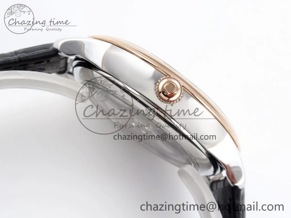HighQuality De Ville Date RG MKF 1:1 Best Edition Gray Dial Roman Marker on Gray Leather Strap A 7746
