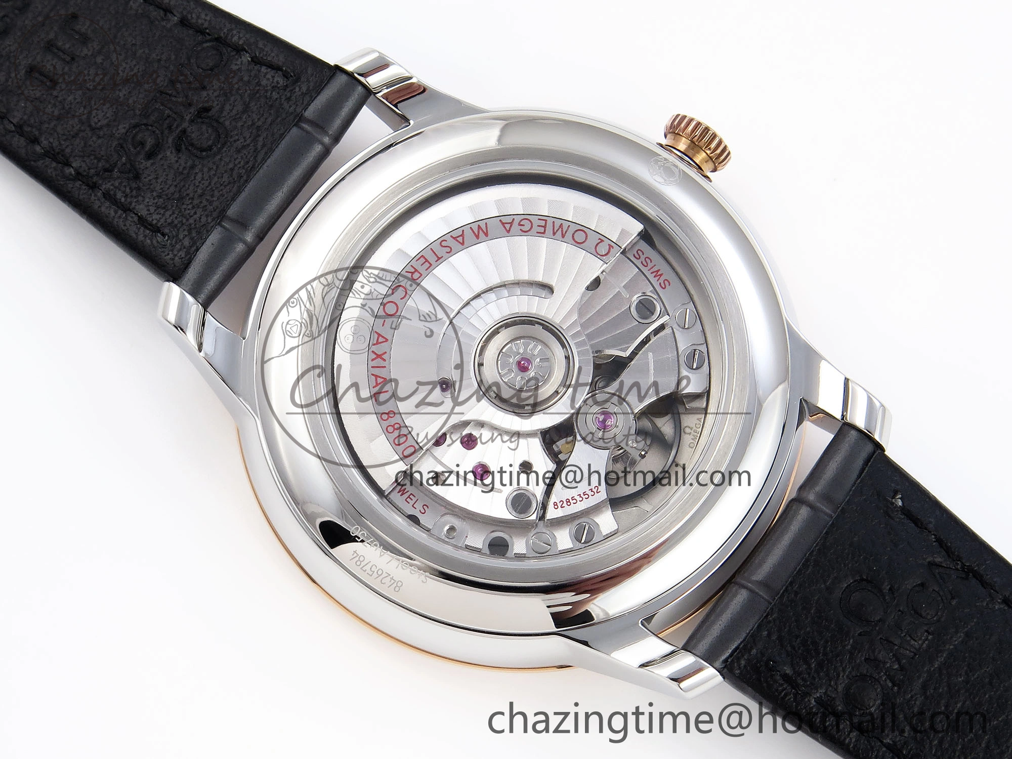 HighQuality De Ville Date RG MKF 1:1 Best Edition Gray Dial Roman Marker on Gray Leather Strap A 7746