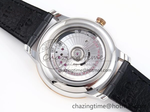 HighQuality De Ville Date RG MKF 1:1 Best Edition Gray Dial Roman Marker on Gray Leather Strap A 7746