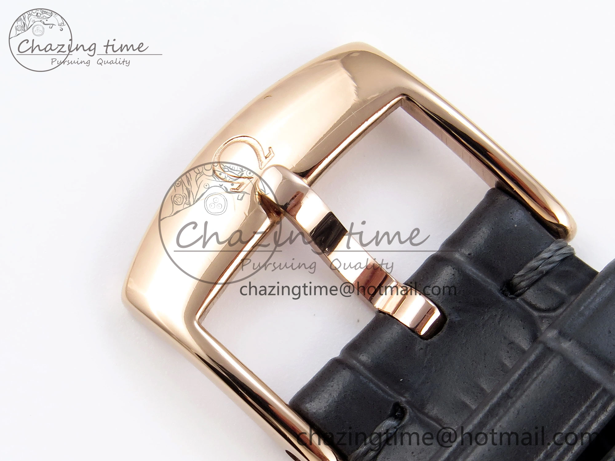 HighQuality De Ville Date RG MKF 1:1 Best Edition Gray Dial Roman Marker on Gray Leather Strap A 7746