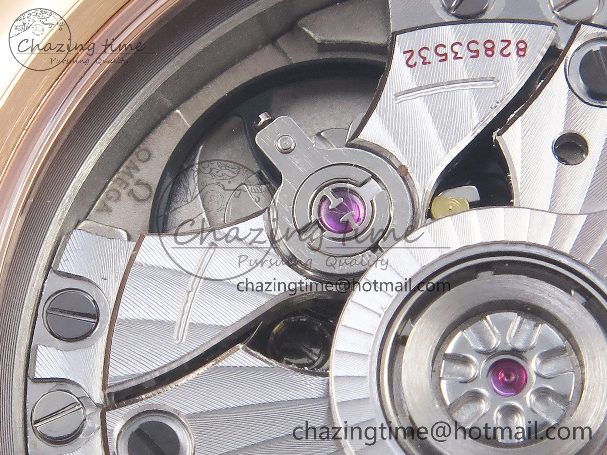 Upgraded De Ville Date RG MKF 1:1 Best Edition White Textured Dial Roman Marker on Brown Leather Strap A 7752