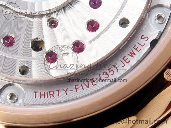 Upgraded De Ville Date RG MKF 1:1 Best Edition White Textured Dial Roman Marker on Brown Leather Strap A 7752