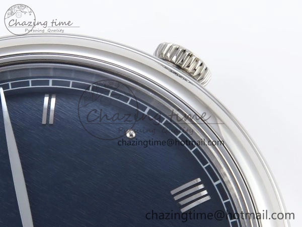 De Ville Date SS MKF 1:1 Best Edition Blue Dial Roman Marker on Black Leather Strap A Breathable 7745