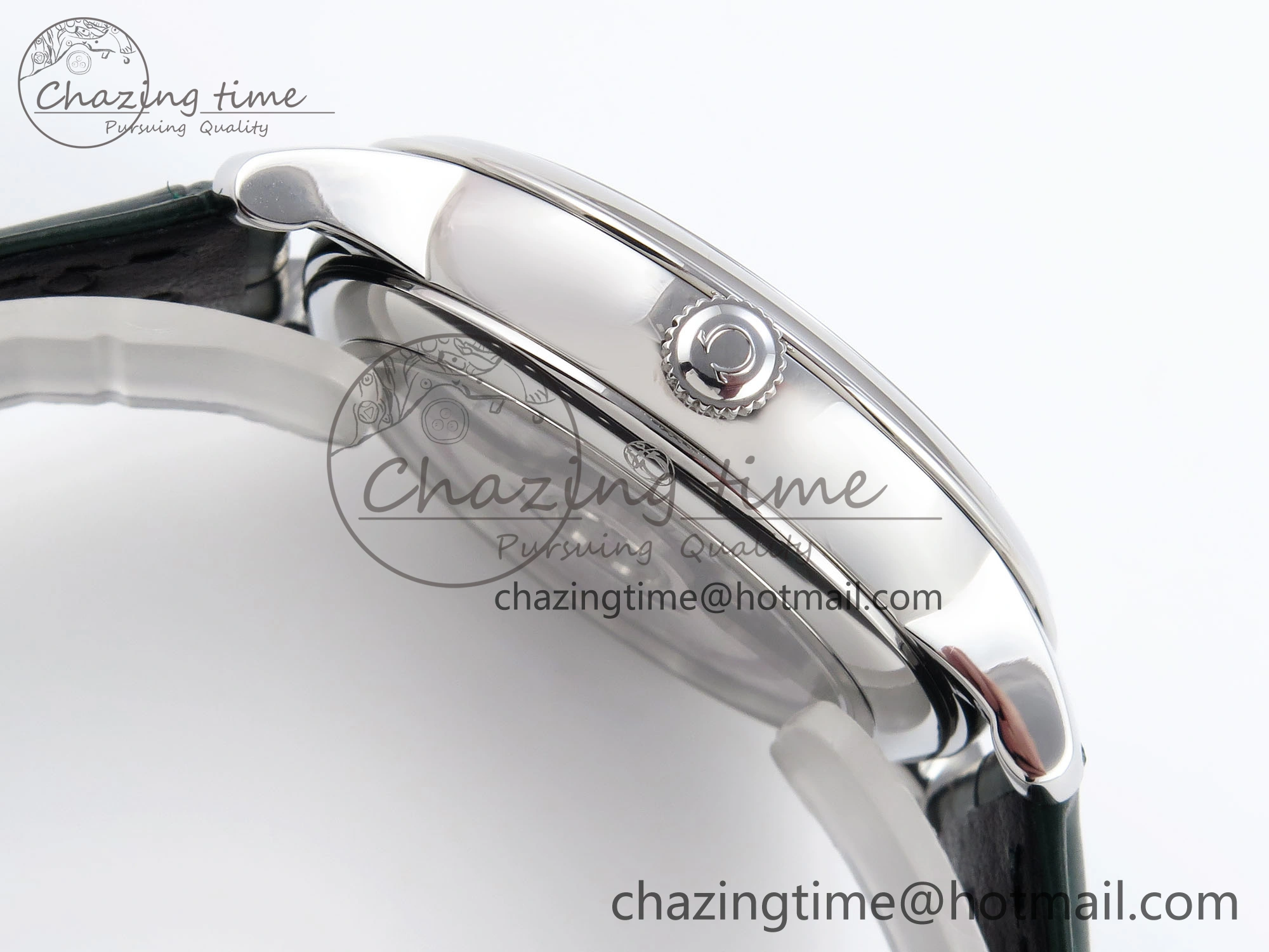 Colorful De Ville Date SS MKF 1:1 Best Edition Dark Gray Dial Roman Marker on Black Leather Strap A 7740