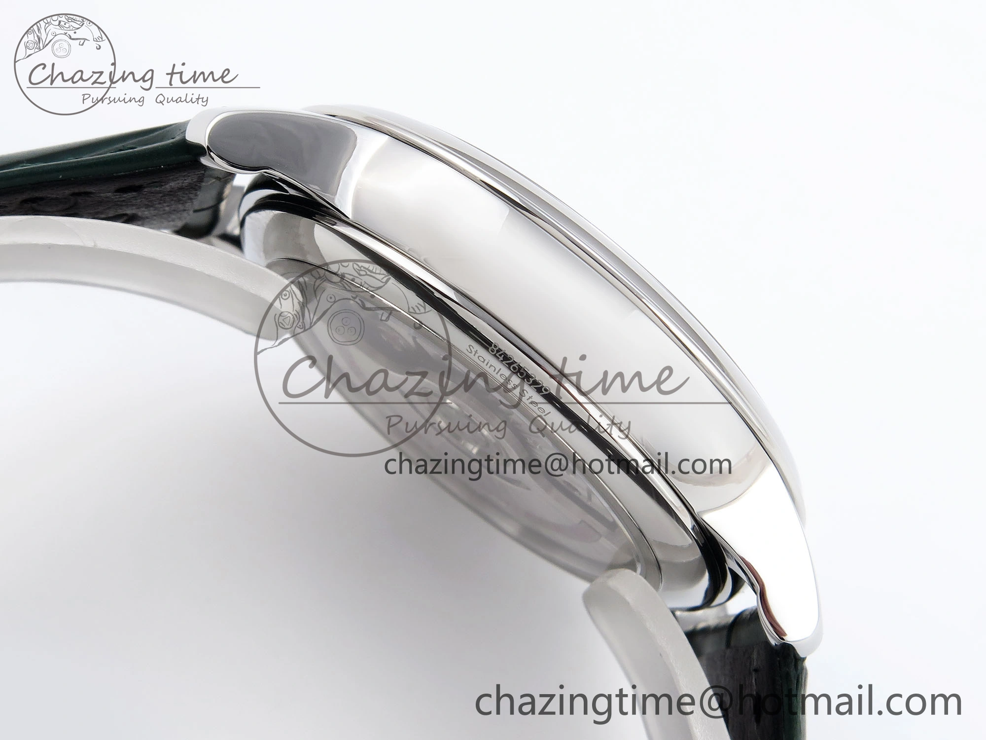 Colorful De Ville Date SS MKF 1:1 Best Edition Dark Gray Dial Roman Marker on Black Leather Strap A 7740
