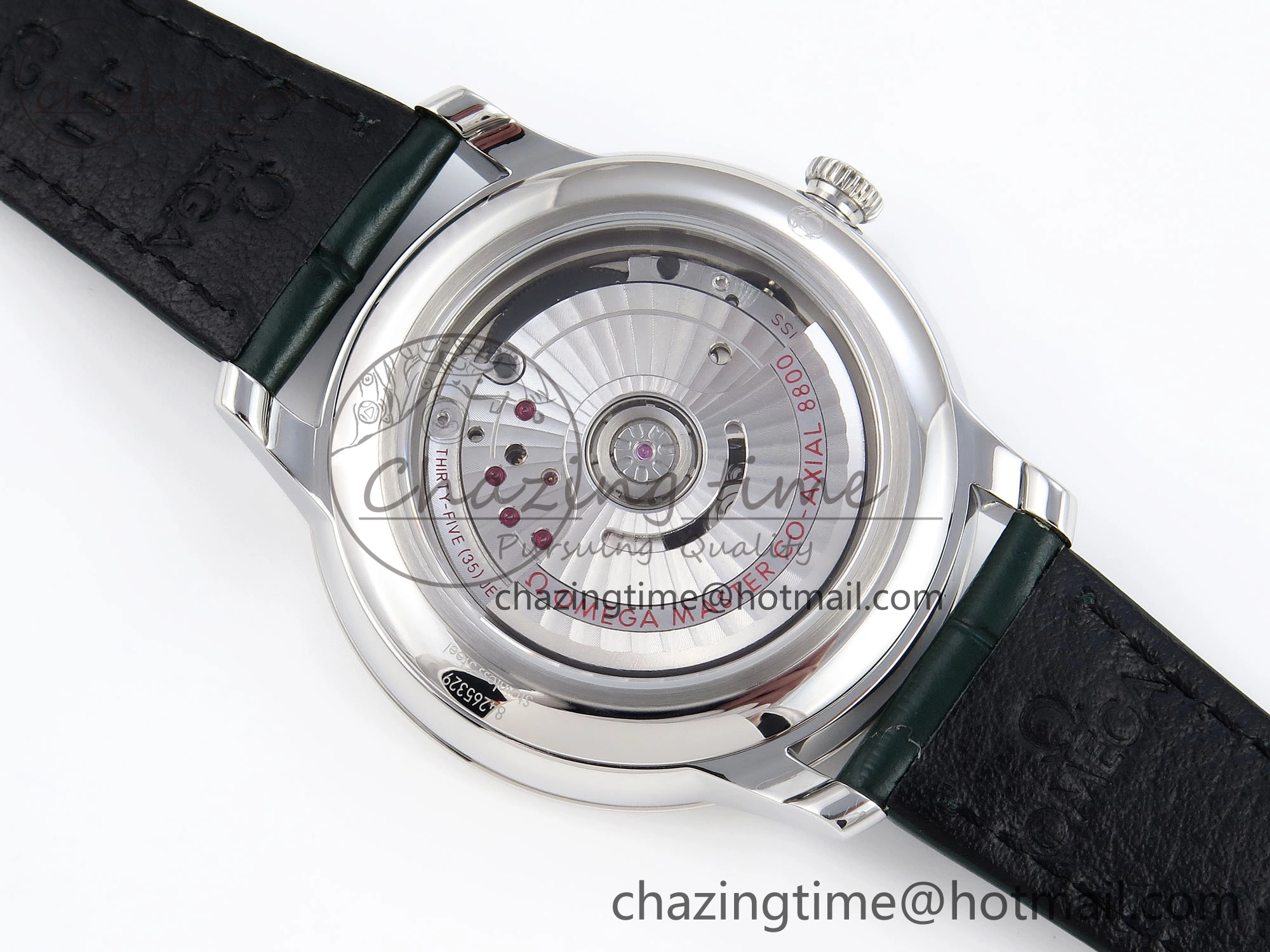 Colorful De Ville Date SS MKF 1:1 Best Edition Dark Gray Dial Roman Marker on Black Leather Strap A 7740