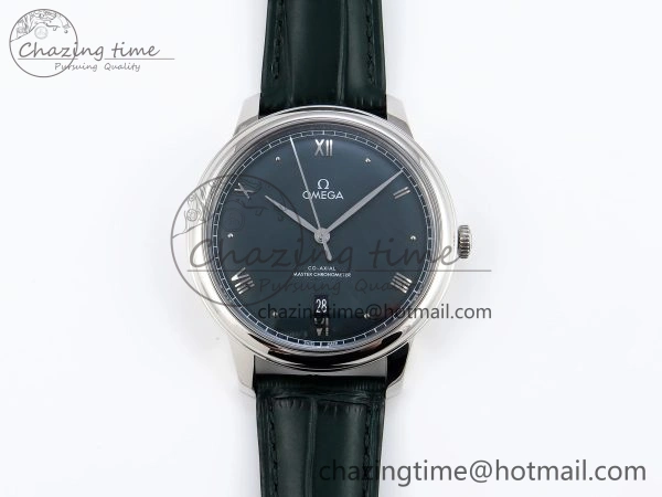 Colorful De Ville Date SS MKF 1:1 Best Edition Dark Gray Dial Roman Marker on Black Leather Strap A 7740
