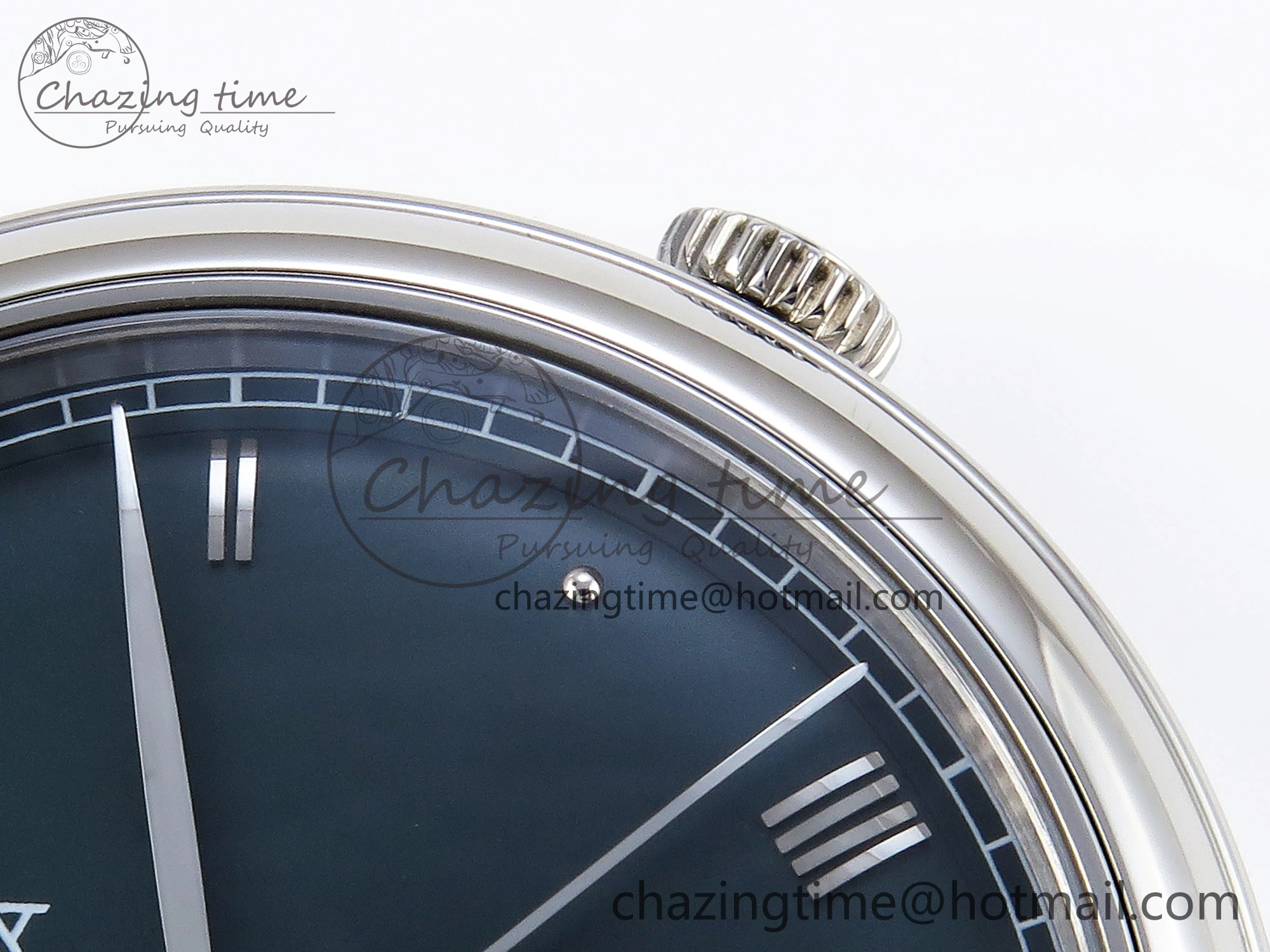 Colorful De Ville Date SS MKF 1:1 Best Edition Dark Gray Dial Roman Marker on Black Leather Strap A 7740
