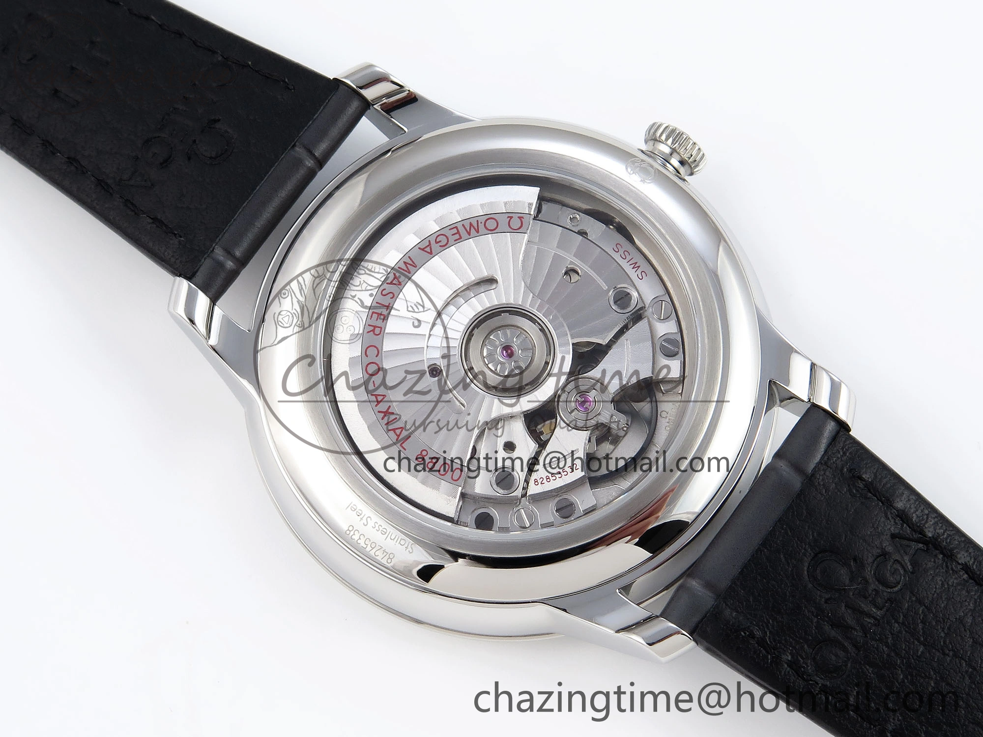 GoodFit De Ville Date SS MKF 1:1 Best Edition Grey Dial Roman Marker on Black Leather Strap A 7737