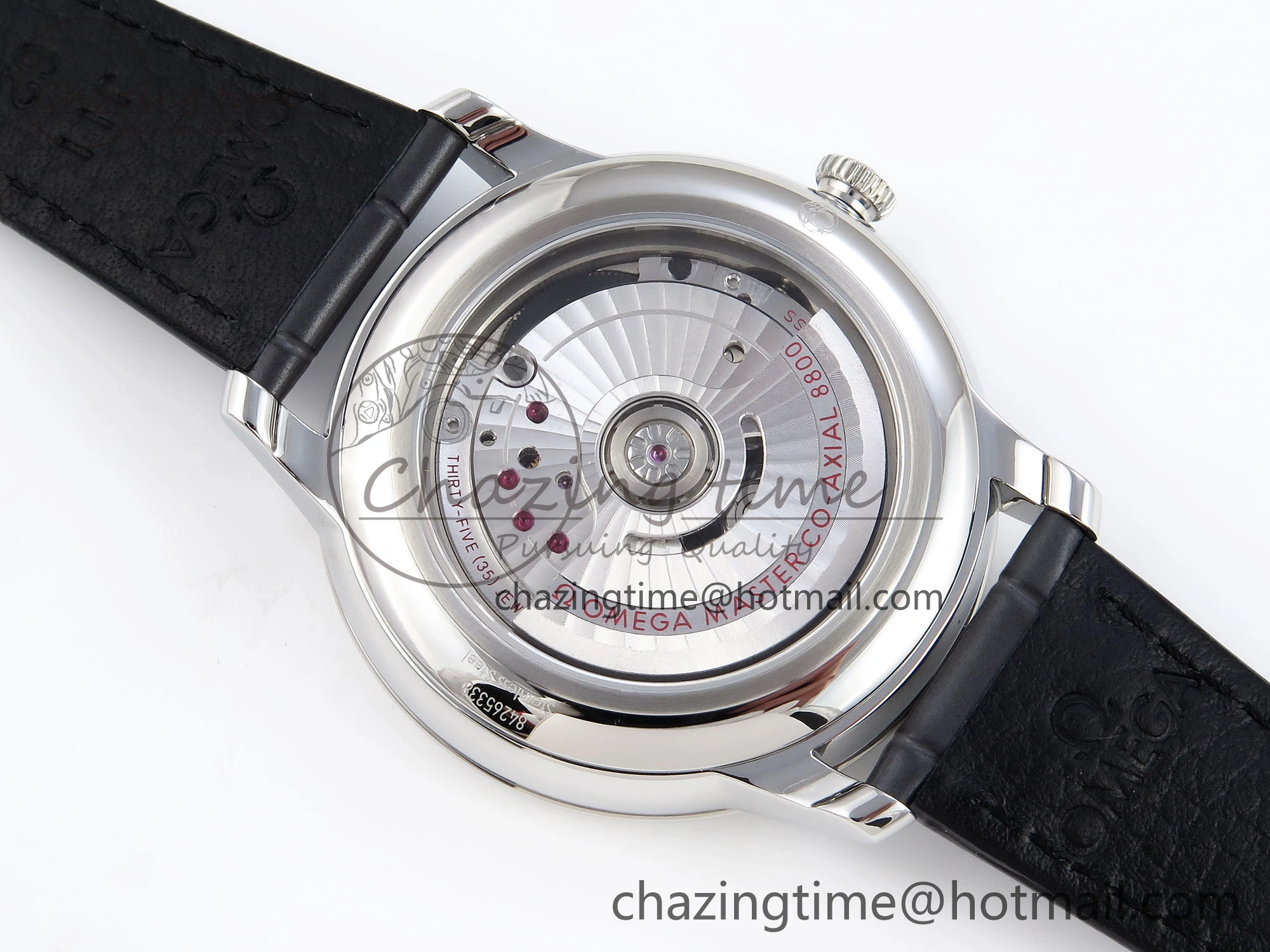 GoodFit De Ville Date SS MKF 1:1 Best Edition Grey Dial Roman Marker on Black Leather Strap A 7737
