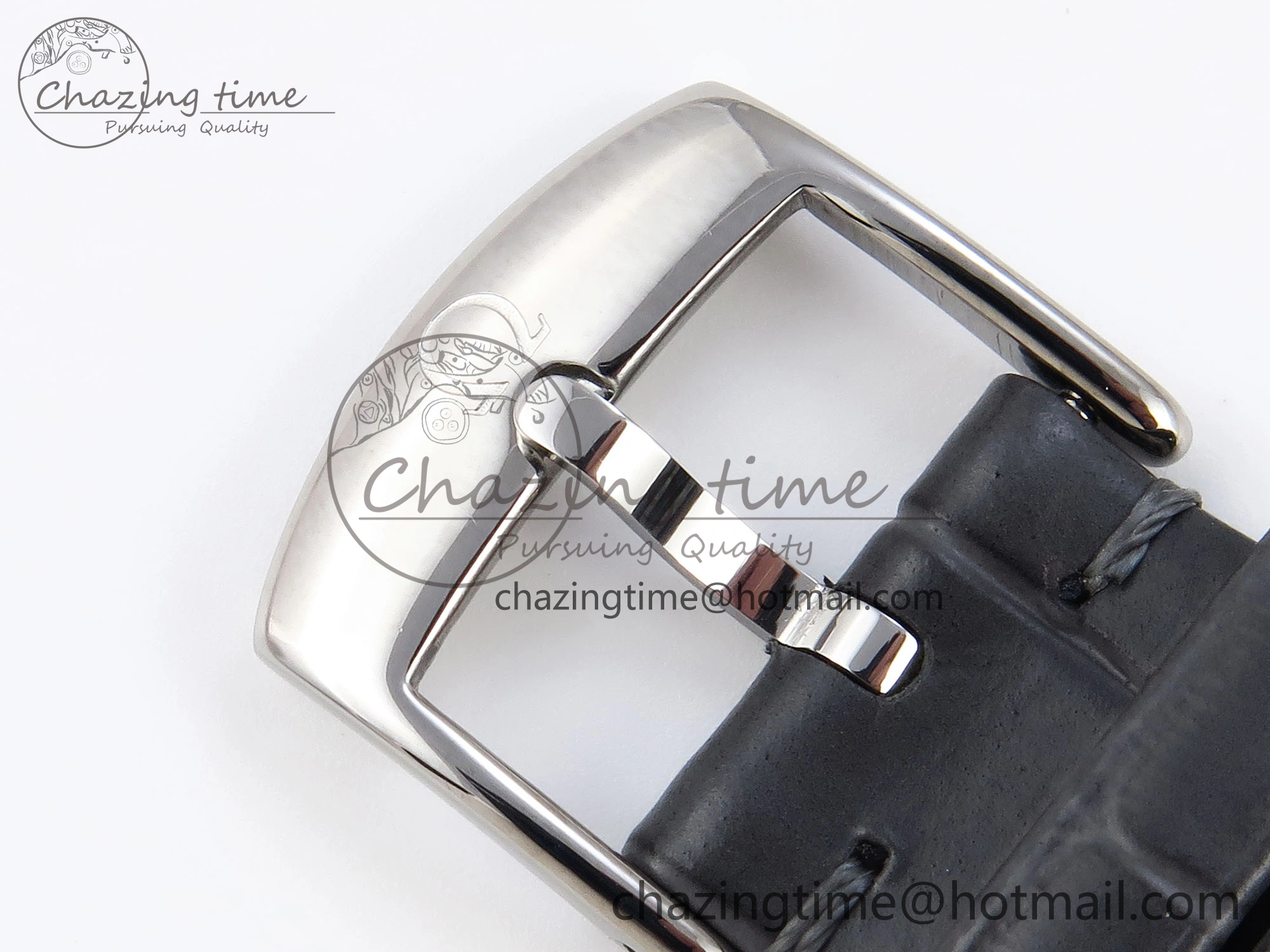 GoodFit De Ville Date SS MKF 1:1 Best Edition Grey Dial Roman Marker on Black Leather Strap A 7737