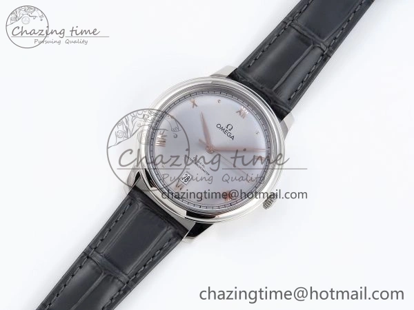 GoodFit De Ville Date SS MKF 1:1 Best Edition Grey Dial Roman Marker on Black Leather Strap A 7737
