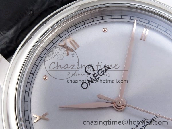 GoodFit De Ville Date SS MKF 1:1 Best Edition Grey Dial Roman Marker on Black Leather Strap A 7737