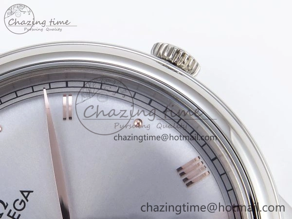 GoodFit De Ville Date SS MKF 1:1 Best Edition Grey Dial Roman Marker on Black Leather Strap A 7737