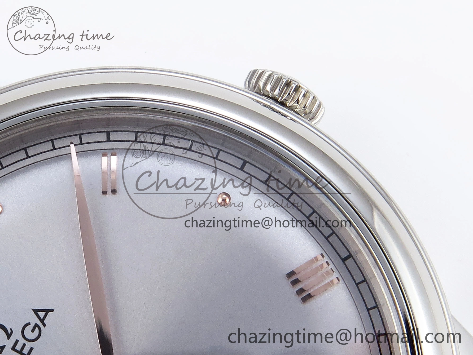 GoodFit De Ville Date SS MKF 1:1 Best Edition Grey Dial Roman Marker on Black Leather Strap A 7737