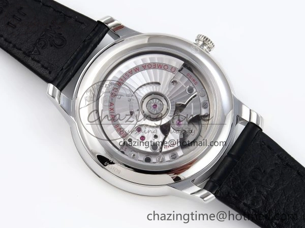 Classic De Ville Date SS MKF 1:1 Best Edition White Dial Roman Marker on Black Leather Strap A 7741