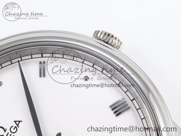 Classic De Ville Date SS MKF 1:1 Best Edition White Dial Roman Marker on Black Leather Strap A 7741