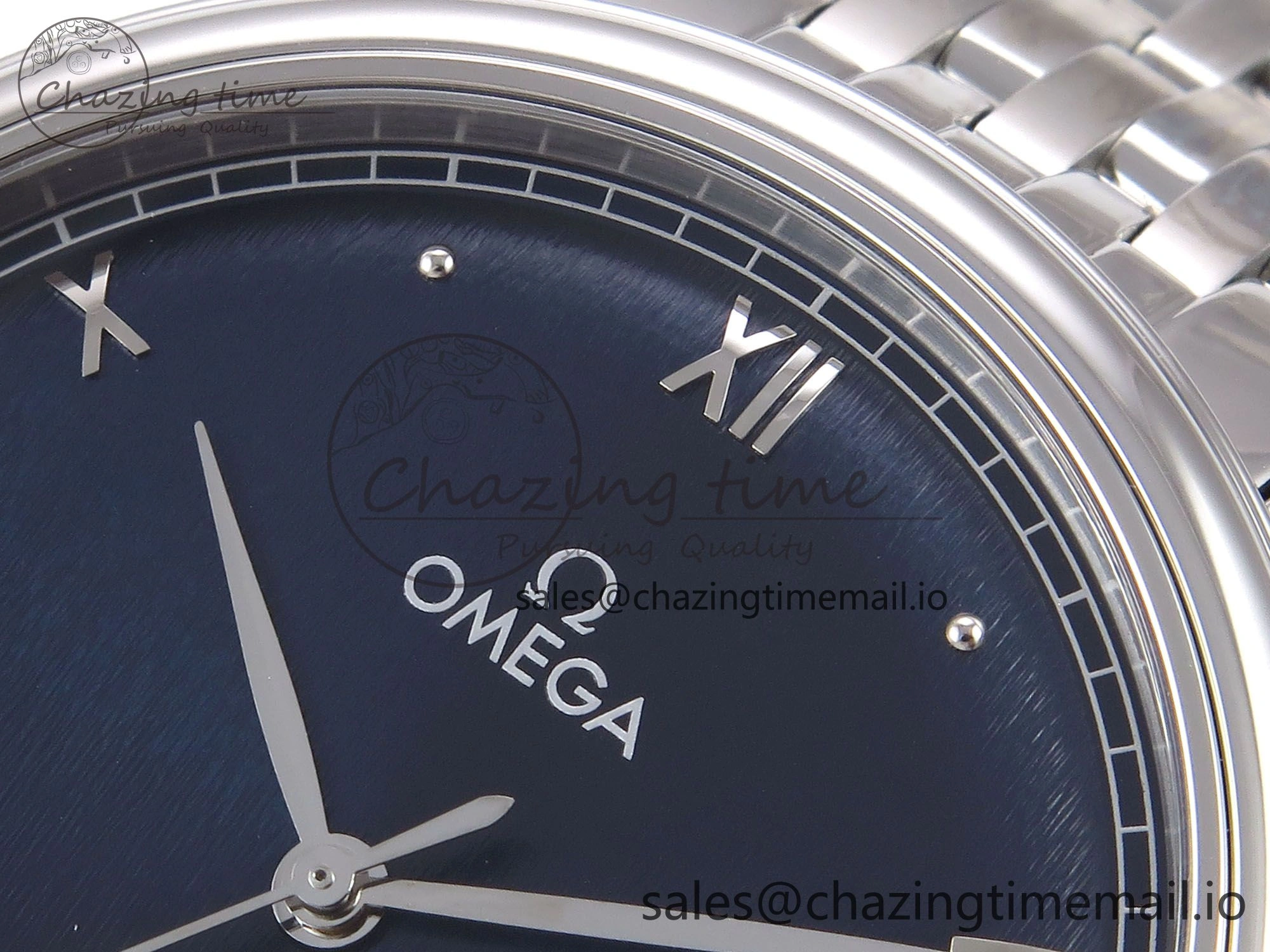 NewStyle De Ville Date SS VSF 1:1 Best Edition Blue Dial on SS Bracelet A 7700