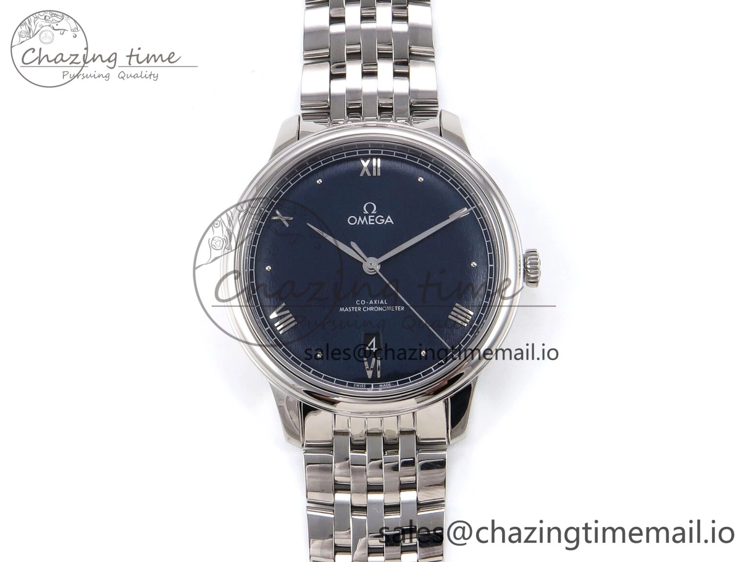 NewStyle De Ville Date SS VSF 1:1 Best Edition Blue Dial on SS Bracelet A 7700