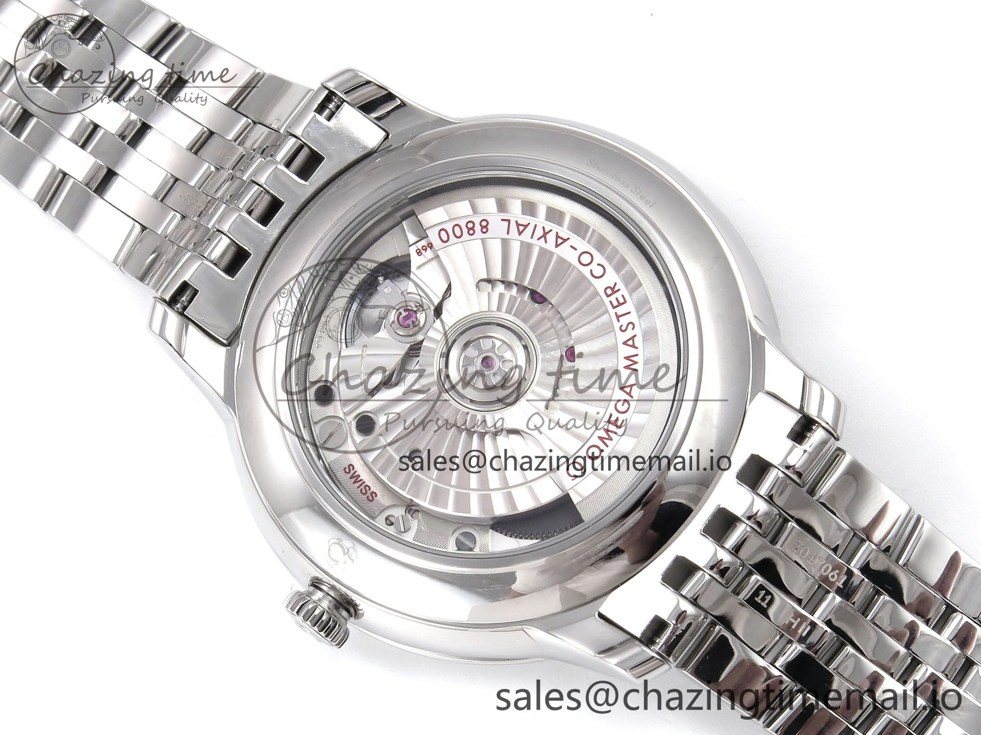 NewStyle De Ville Date SS VSF 1:1 Best Edition Blue Dial on SS Bracelet A 7700