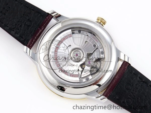De Ville Date YG MKF 1:1 Best Edition Brown Dial Roman Marker on Brown Leather Strap A ComfortFit 7751