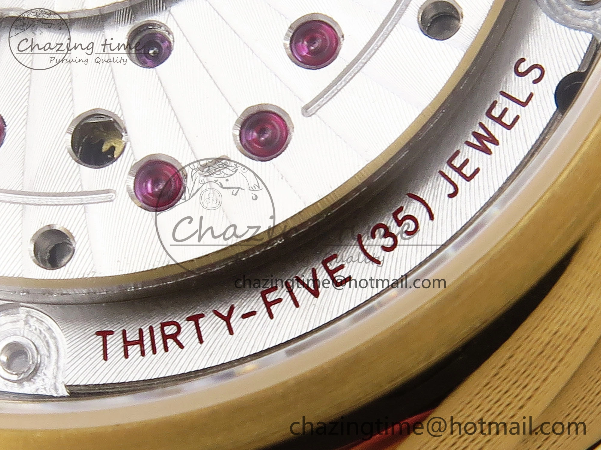 De Ville Date YG MKF 1:1 Best Edition White Textured Dial Roman Marker on Brown Leather Strap A Supportive 7756