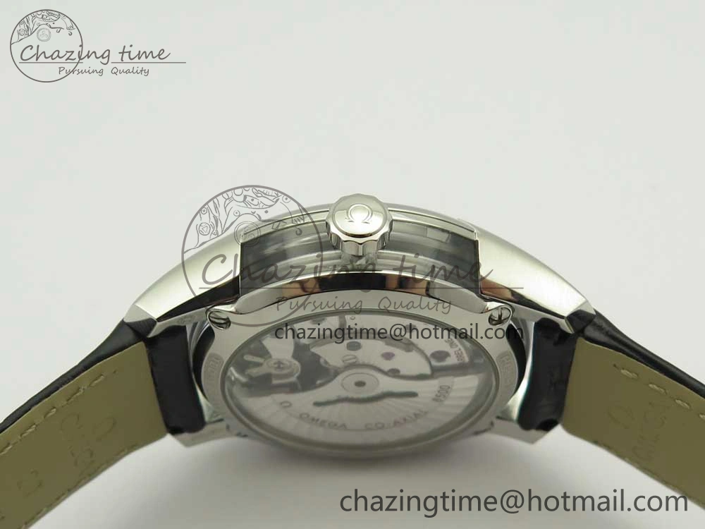Chic De Ville Hour Vision 41mm SS VSF 1:1 Best Edition Blue Dial on Black Croco Leather Strap A8500 Super Clone 7966