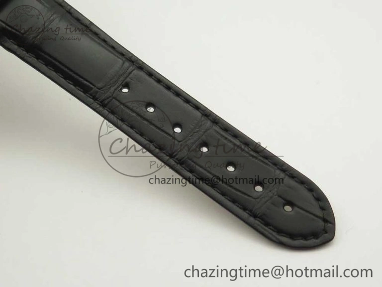Chic De Ville Hour Vision 41mm SS VSF 1:1 Best Edition Blue Dial on Black Croco Leather Strap A8500 Super Clone 7966