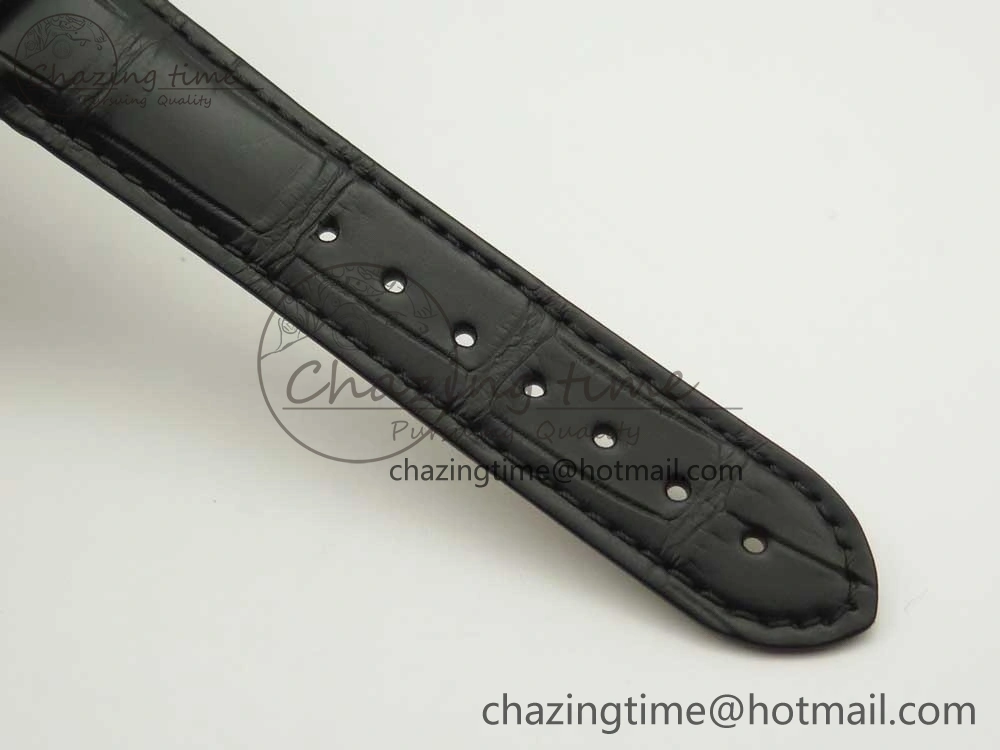 Chic De Ville Hour Vision 41mm SS VSF 1:1 Best Edition Blue Dial on Black Croco Leather Strap A8500 Super Clone 7966