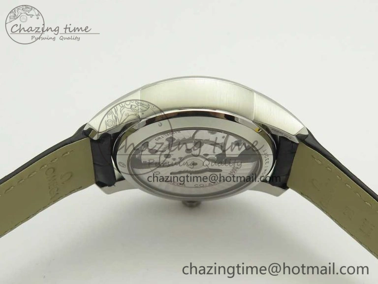 Thermal De Ville Hour Vision 41mm SS VSF 1:1 Best Edition White Dial on Black Crocodile Strap A8500 Super Clone 7945