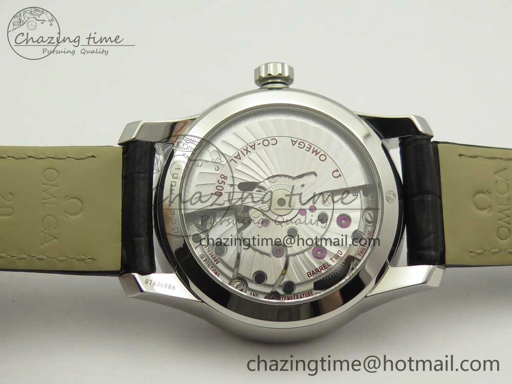 Thermal De Ville Hour Vision 41mm SS VSF 1:1 Best Edition White Dial on Black Crocodile Strap A8500 Super Clone 7945